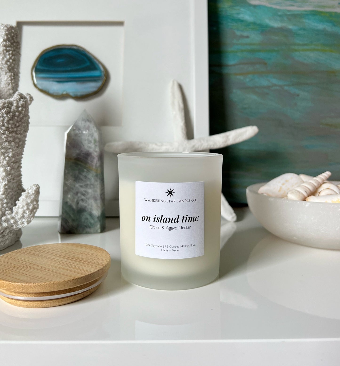 On Island Time | Tropical Beach Candle | Citrus & Agave Nectar | Summer Candle | Beach Decor | Fruity Candles | Volcano | Gifts for Her