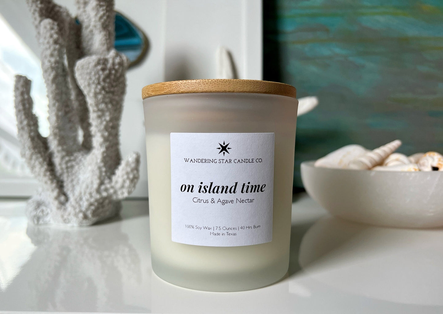 On Island Time | Tropical Beach Candle | Citrus & Agave Nectar | Summer Candle | Beach Decor | Fruity Candles | Volcano | Gifts for Her