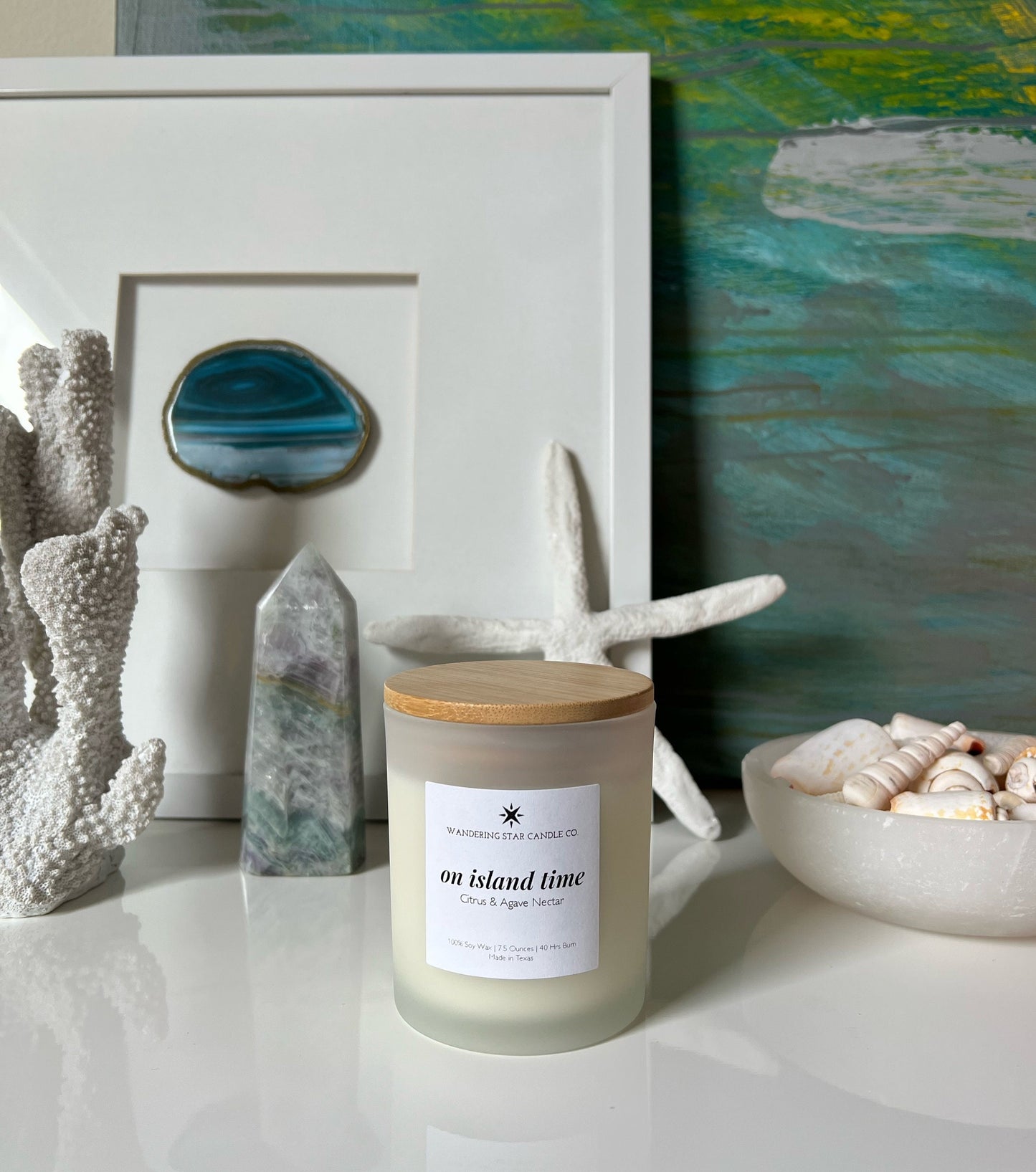 On Island Time | Tropical Beach Candle | Citrus & Agave Nectar | Summer Candle | Beach Decor | Fruity Candles | Volcano | Gifts for Her