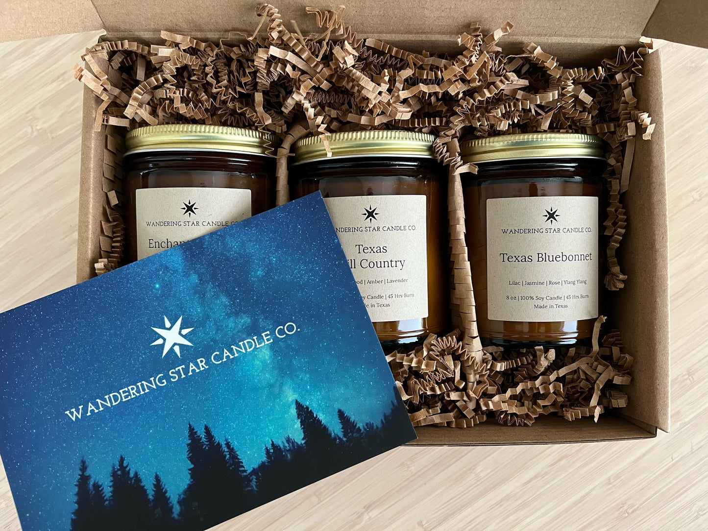 Texas Hill Country Collection | Texas Gifts | Texas Candles | Amber Jar Candles | Candle Gift Sets | Made in Texas | Gifts for Texans