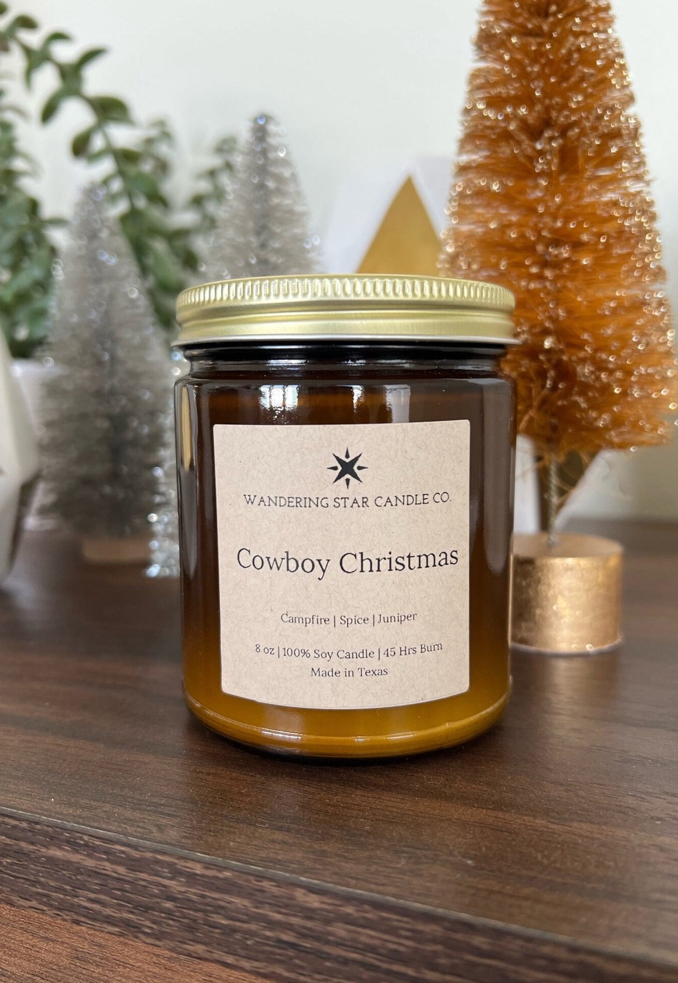 Cowboy Christmas | Campfire, Spice & Juniper Candle | Winter Holiday Gift Candle