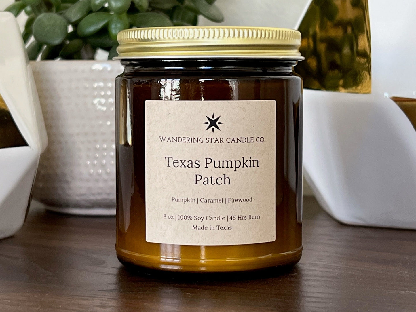 Texas Pumpkin Patch | Fall Candle | Pumpkin Candle | Amber Jar Candle | Pumpkin Spice Candle | Cozy Candle | Soy Candle | Holiday Candle