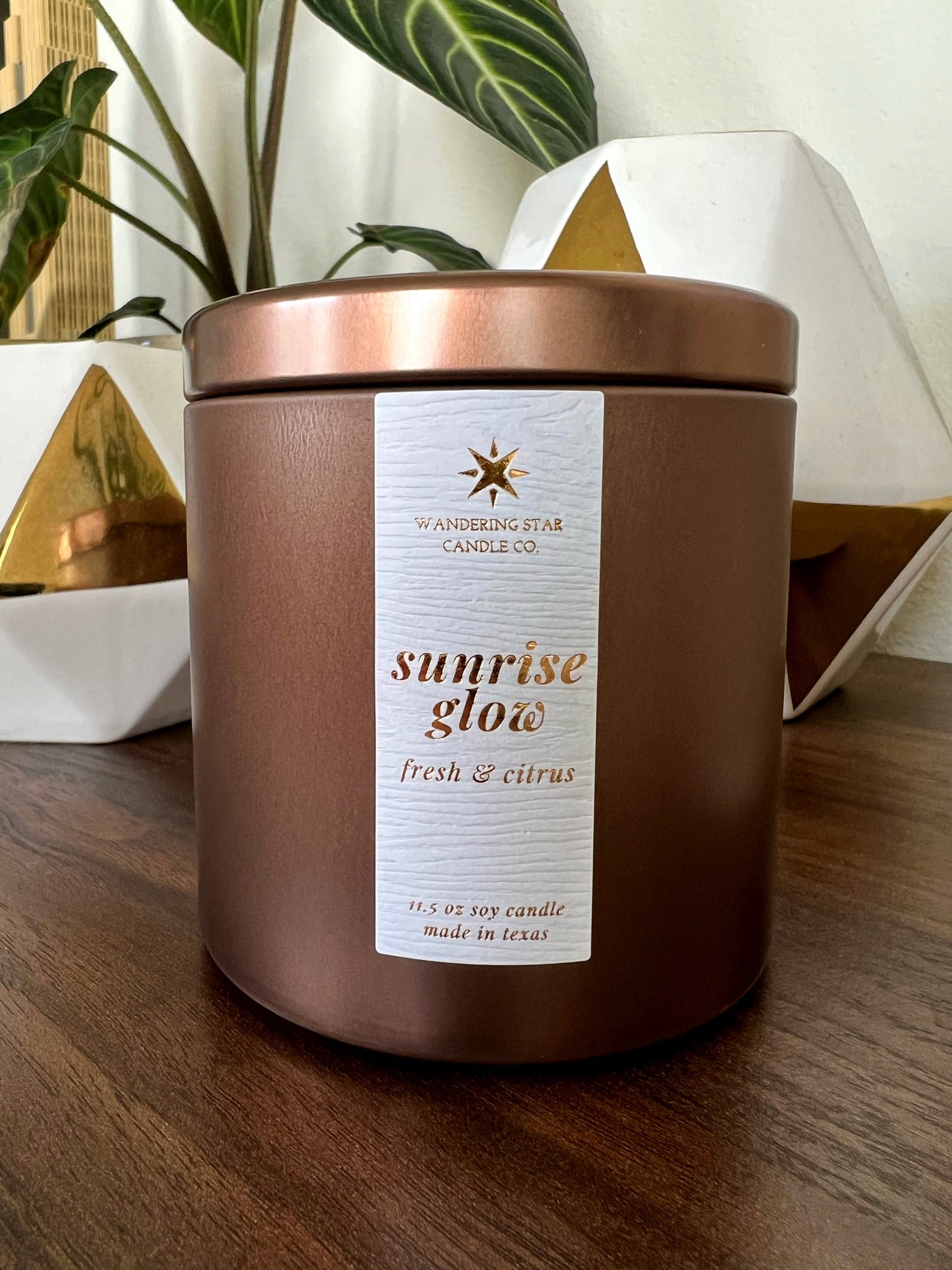 Sunrise Glow Candle | White Tea Candle | Citrus Candle | Spa Candle | Self-Care Candle | Meditation Candle | Boho Chic Decor | Made in Texas