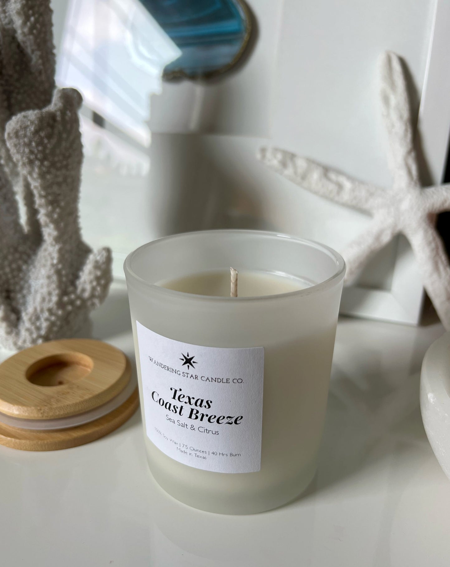 Texas Coast Breeze | Sea Salt Candle | Citrus Candle | Beach Candle | Summer Candle | Ocean Candle | Texas Gifts | Made In Texas