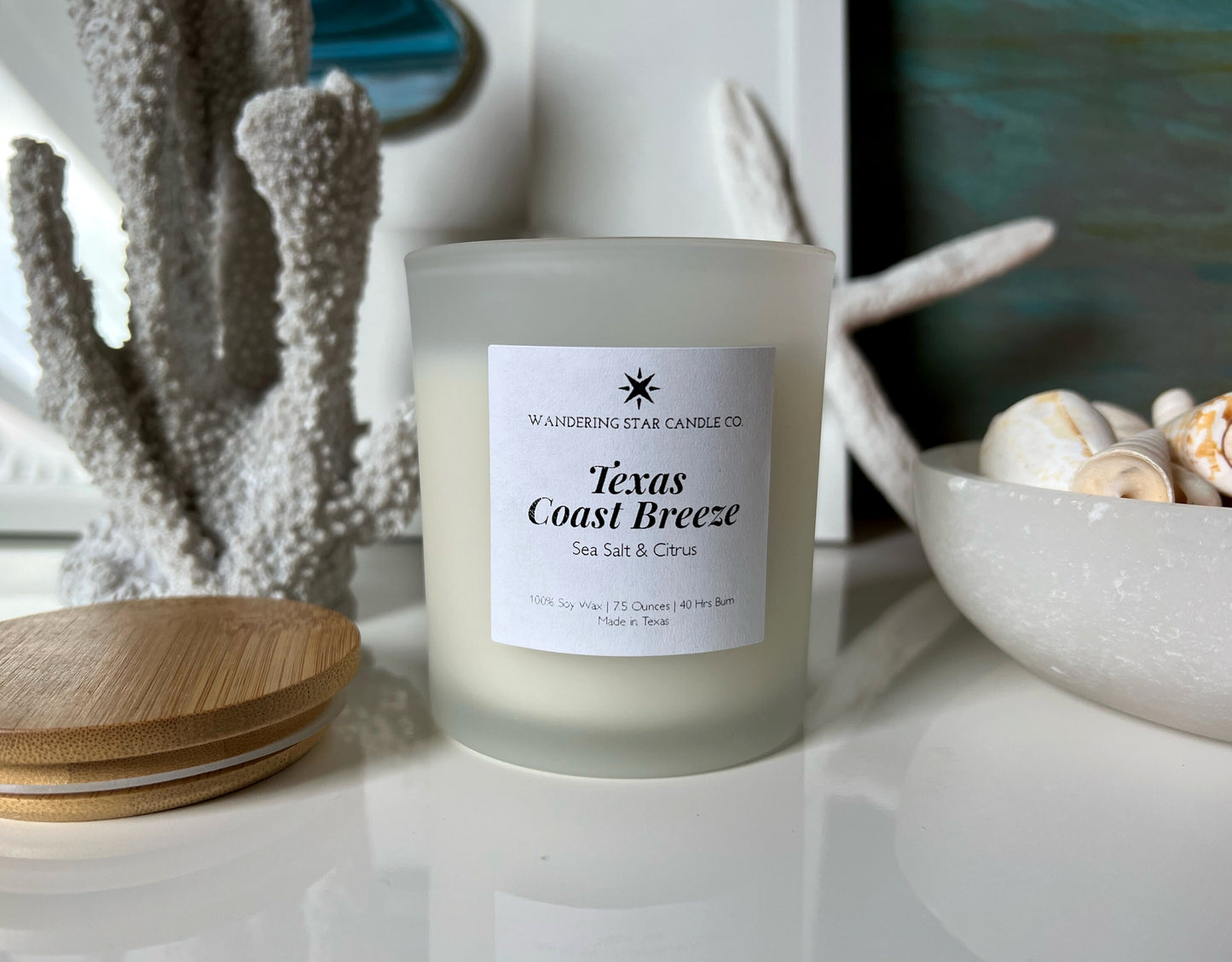 Texas Coast Breeze | Sea Salt Candle | Citrus Candle | Beach Candle | Summer Candle | Ocean Candle | Texas Gifts | Made In Texas