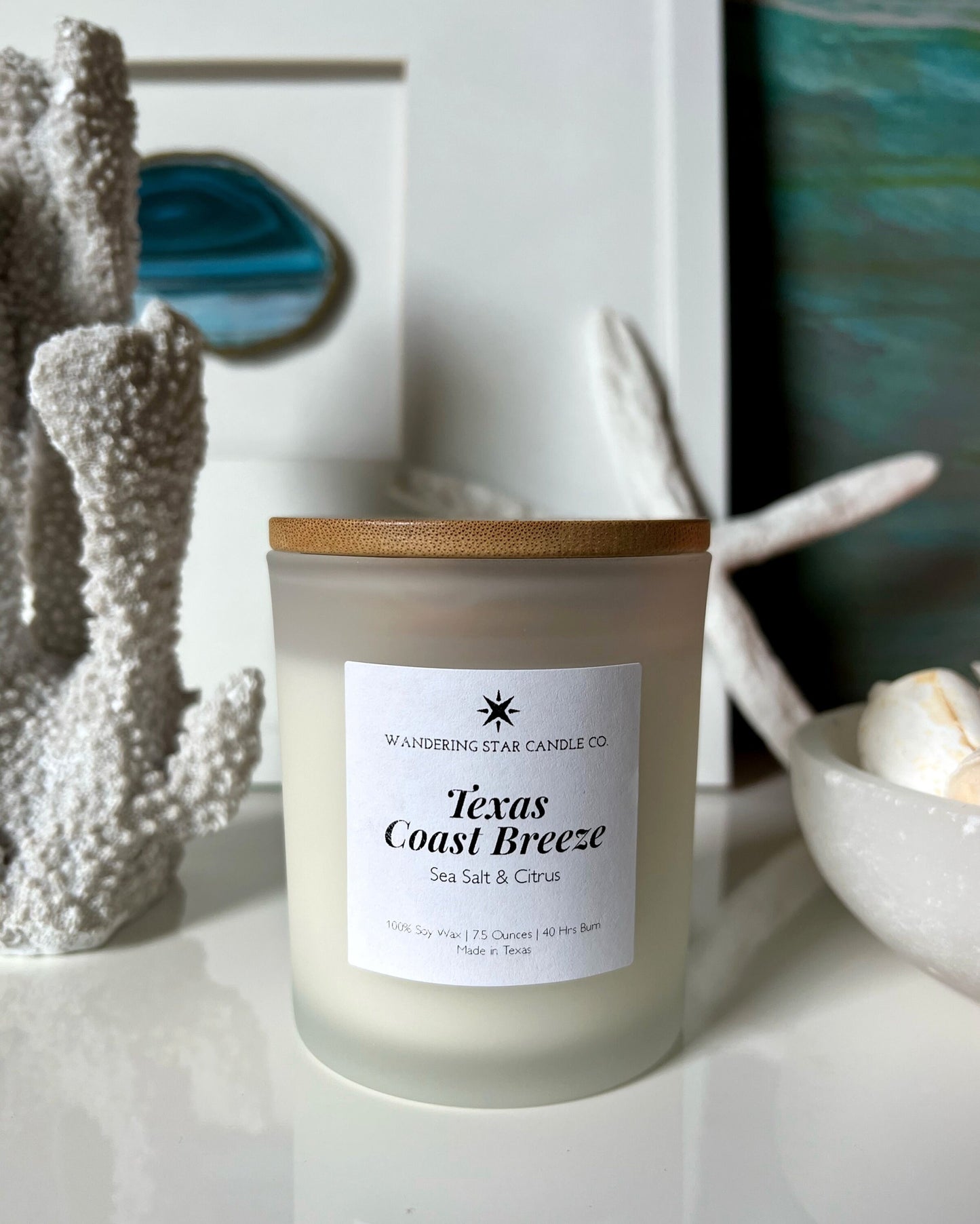 Texas Coast Breeze | Sea Salt Candle | Citrus Candle | Beach Candle | Summer Candle | Ocean Candle | Texas Gifts | Made In Texas