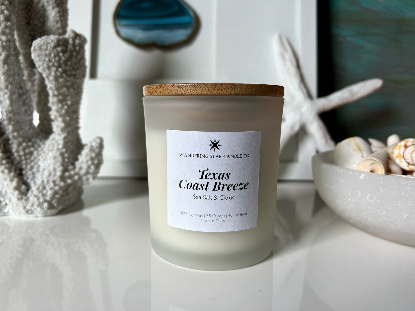 Texas Coast Breeze | Sea Salt Candle | Citrus Candle | Beach Candle | Summer Candle | Ocean Candle | Texas Gifts | Made In Texas
