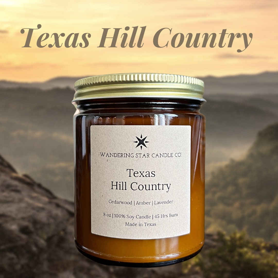 Texas Hill Country Collection | Texas Gifts | Texas Candles | Amber Jar Candles | Candle Gift Sets | Made in Texas | Gifts for Texans