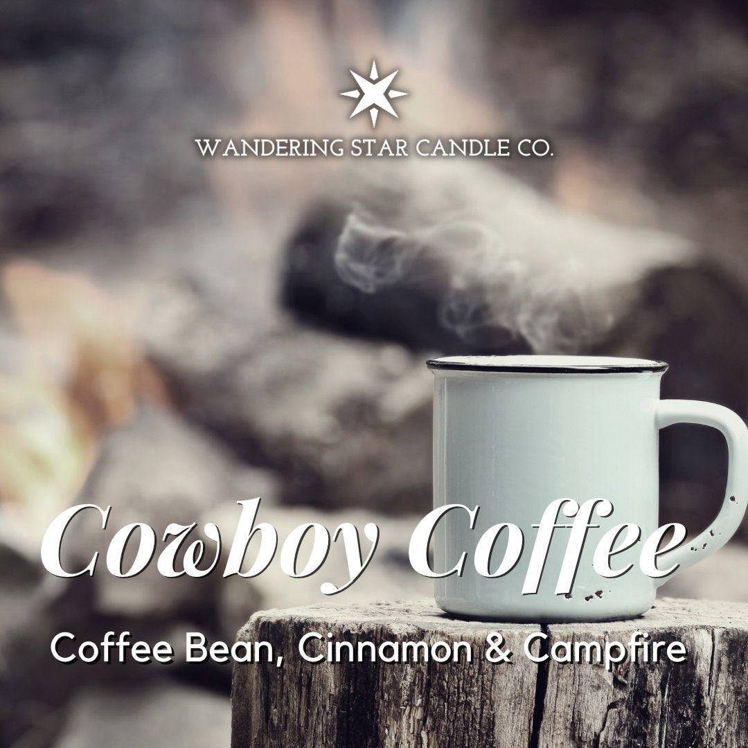 Cowboy Coffee Candle in an 8 oz Amber Jar