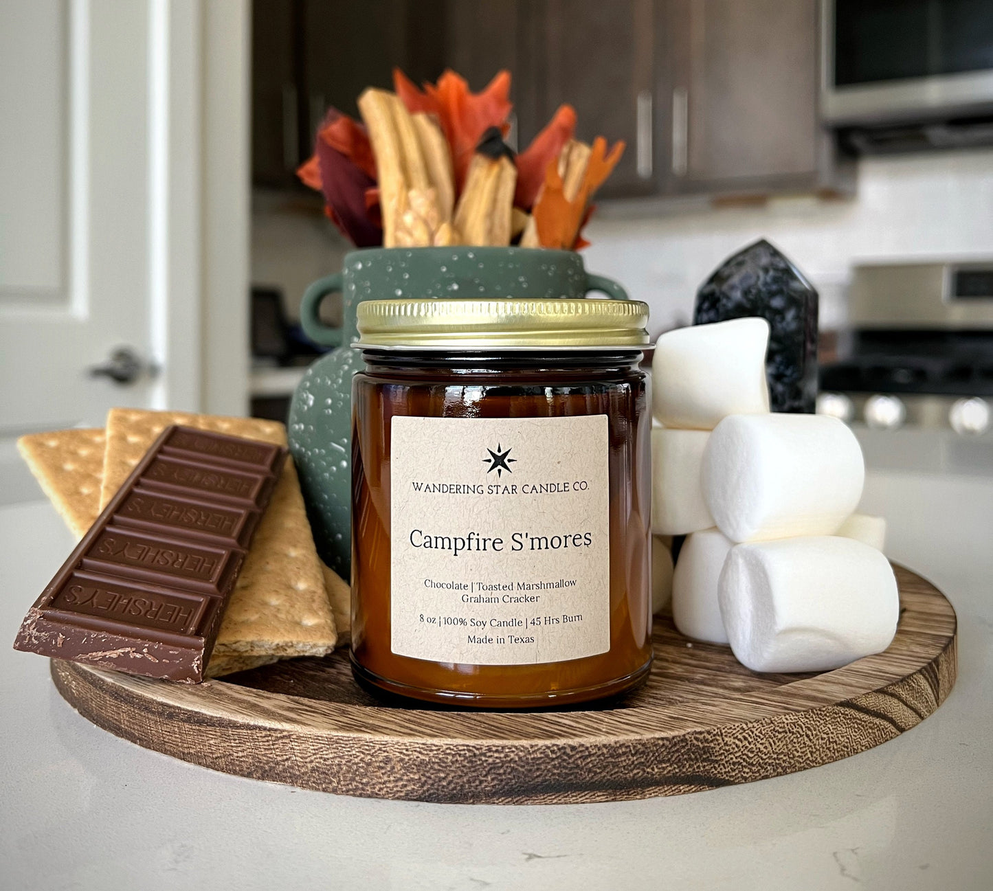 Campfire S'mores | Fall Winter Candles | Sweet Scented Candles | Camping Hiking Gifts | Outdoorsy Candles | Made in Texas | Holiday Gifts