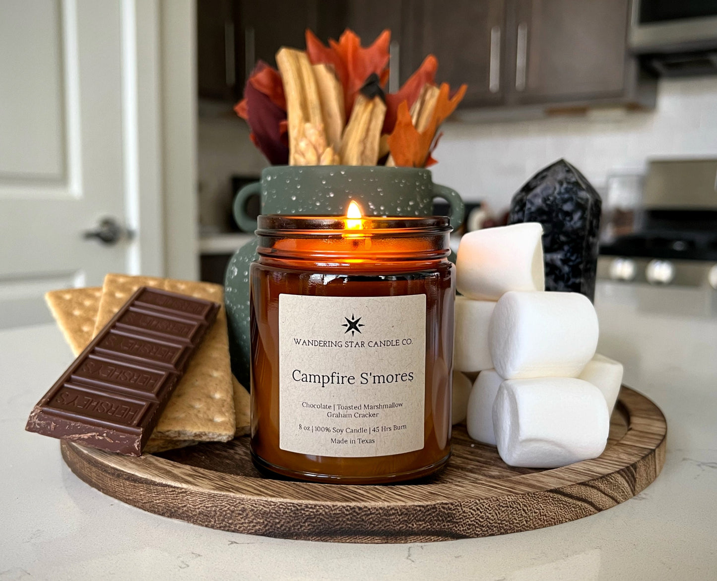 Campfire S'mores | Fall Winter Candles | Sweet Scented Candles | Camping Hiking Gifts | Outdoorsy Candles | Made in Texas | Holiday Gifts