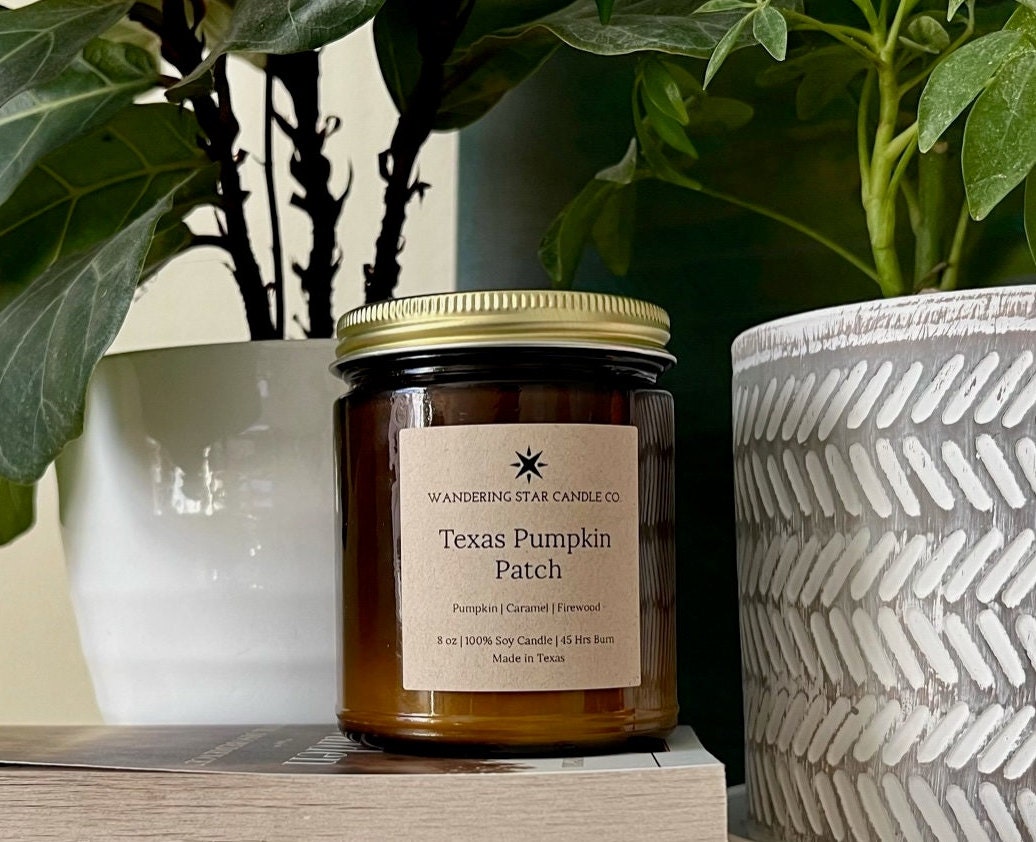 Texas Pumpkin Patch | Fall Candle | Pumpkin Candle | Amber Jar Candle | Pumpkin Spice Candle | Cozy Candle | Soy Candle | Holiday Candle