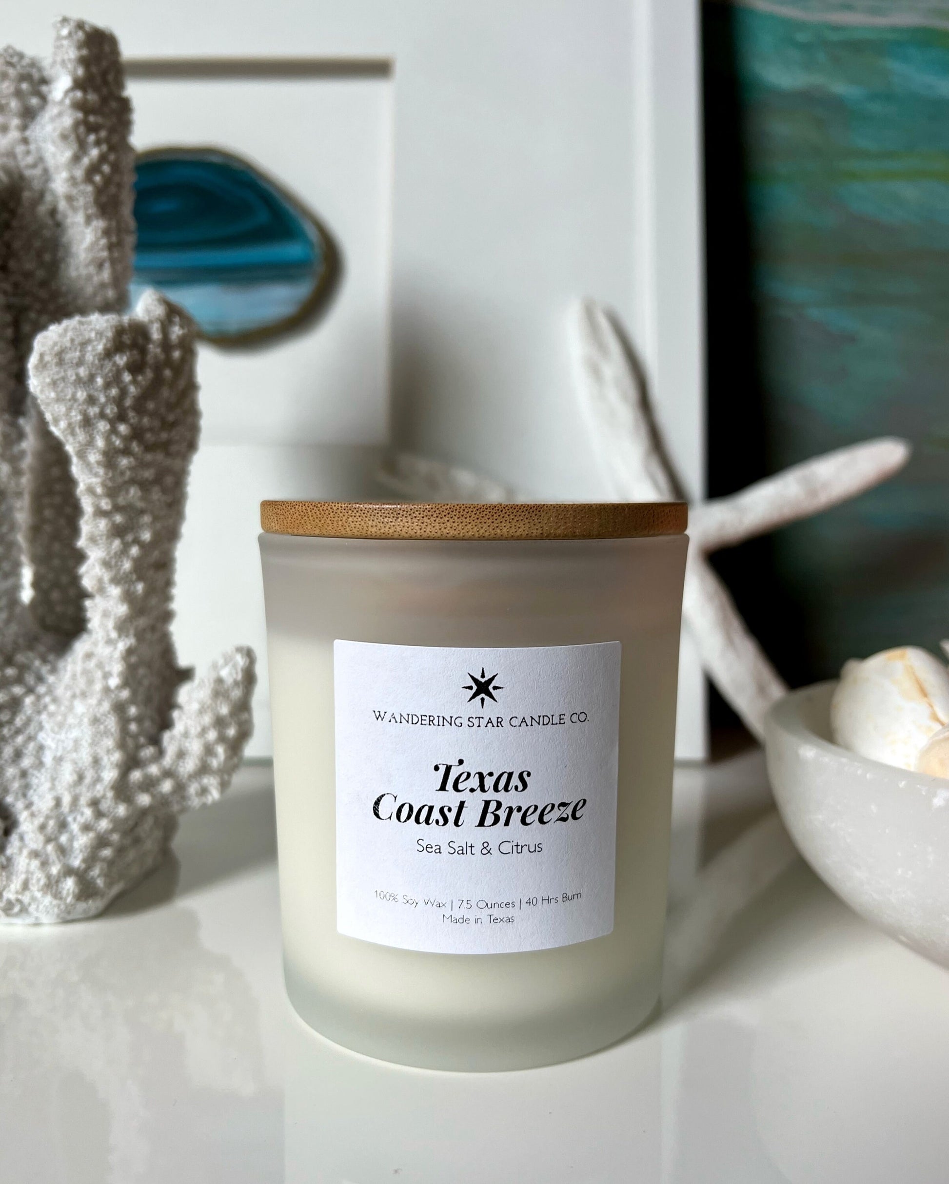 Texas Coast Breeze | Sea Salt Candle | Citrus Candle | Beach Candle | Summer Candle | Ocean Candle | Texas Gifts | Made In Texas