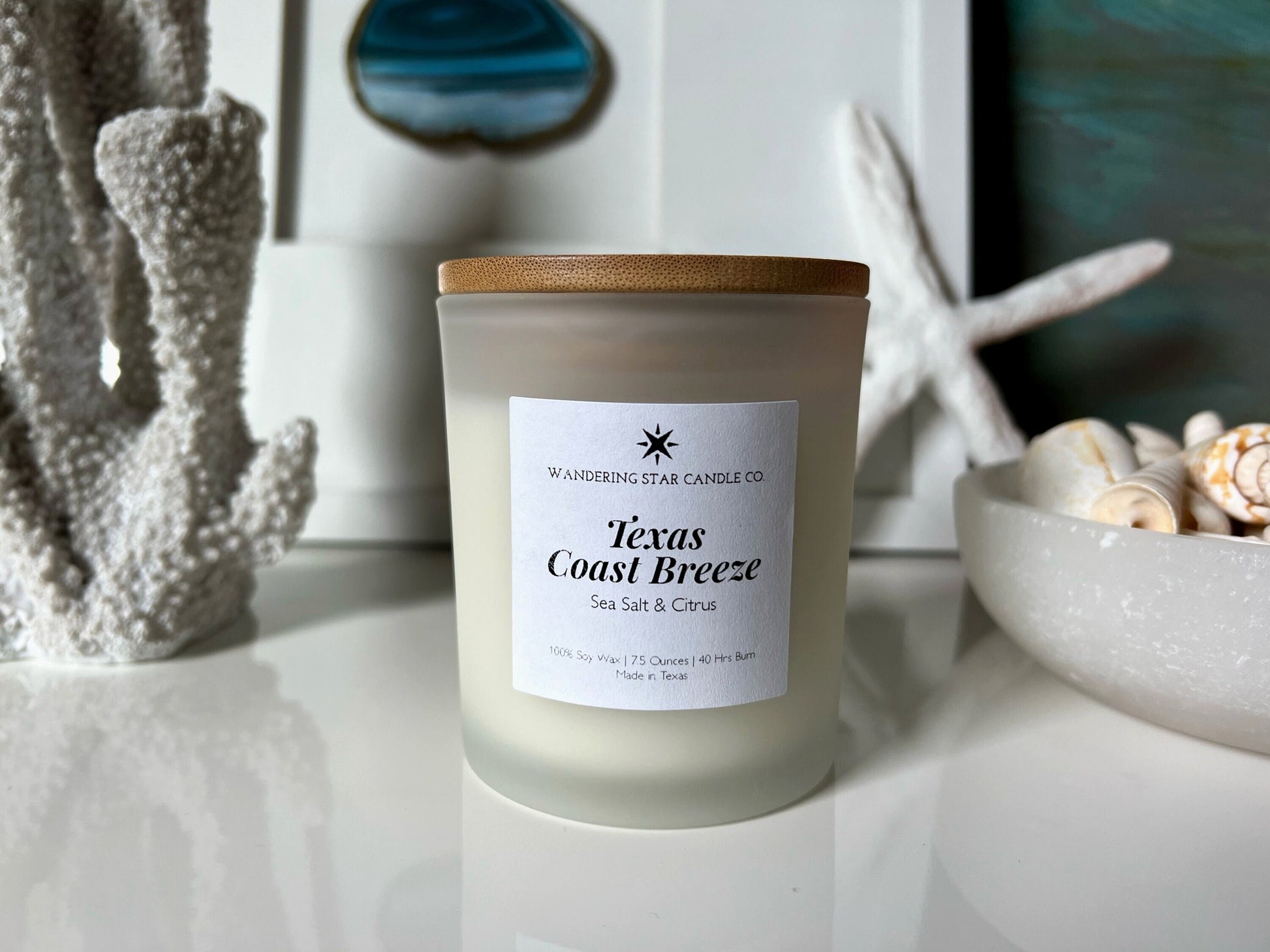 Texas Coast Breeze | Sea Salt Candle | Citrus Candle | Beach Candle | Summer Candle | Ocean Candle | Texas Gifts | Made In Texas