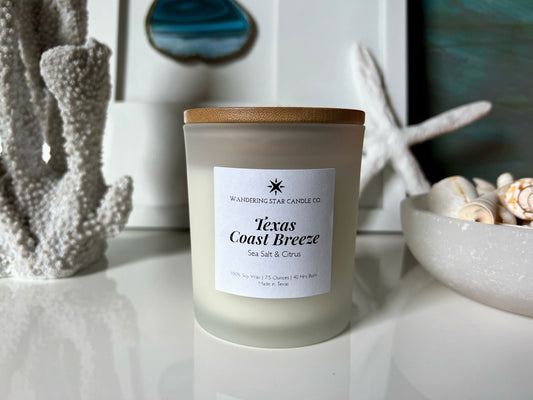 Texas Coast Breeze | Sea Salt Candle | Citrus Candle | Beach Candle | Summer Candle | Ocean Candle | Texas Gifts | Made In Texas