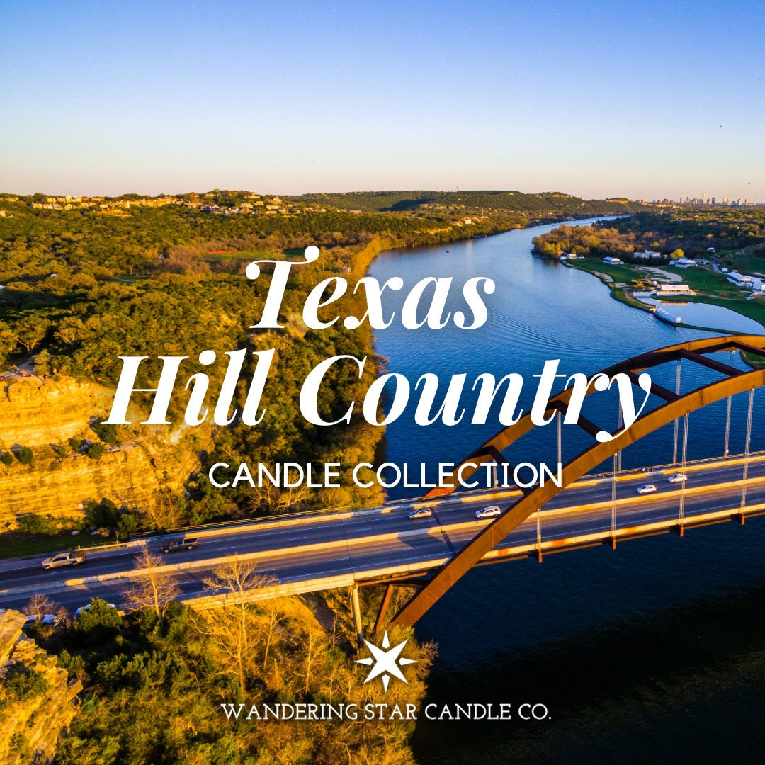 Texas Hill Country Collection | Texas Gifts | Texas Candles | Amber Jar Candles | Candle Gift Sets | Made in Texas | Gifts for Texans